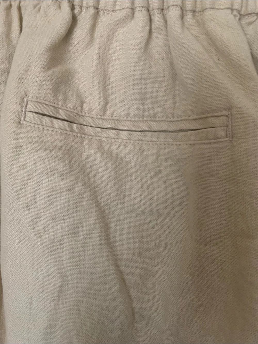 NWT Premise Flax Linen Blend Wide Leg Cropped Pant Size L